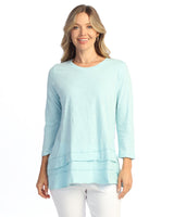 Jess & Jane Floral Print Layered Tunic Top - M66