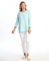 Jess & Jane Floral Print Layered Tunic Top - M66