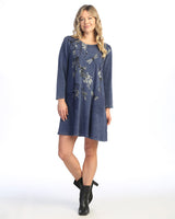 "Sakura" Mineral Washed Dress w/Patch Pockets - M86-2045