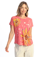 Short Sleeve V-Neck Top - M91-