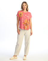 Short Sleeve V-Neck Top - M91-