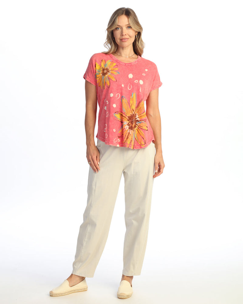 Short Sleeve V-Neck Top - M91-