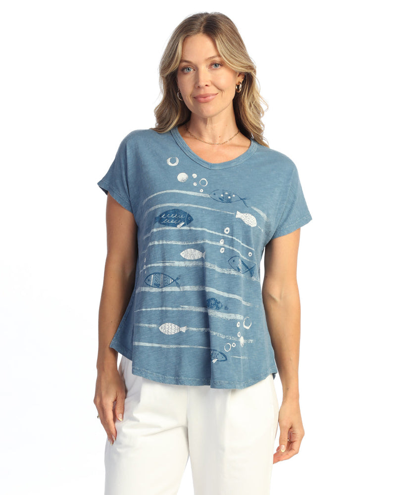 Short Sleeve V-Neck Top - M91-