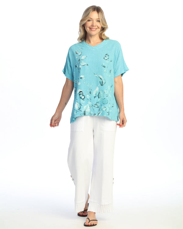 "Botanica" Mineral Washed Gauze Top - M92-2096