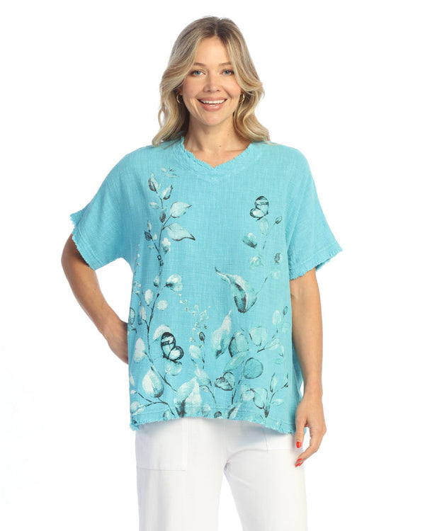 "Botanica" Mineral Washed Gauze Top - M92-2096