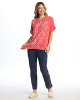 "Napoli" Tie-Dye Mineral Washed Gauze Top - M92-2105