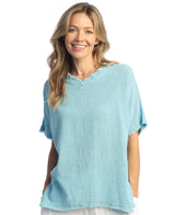 Solid Mineral Washed Gauze Top - M92