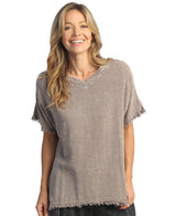 Solid Mineral Washed Gauze Top - M92