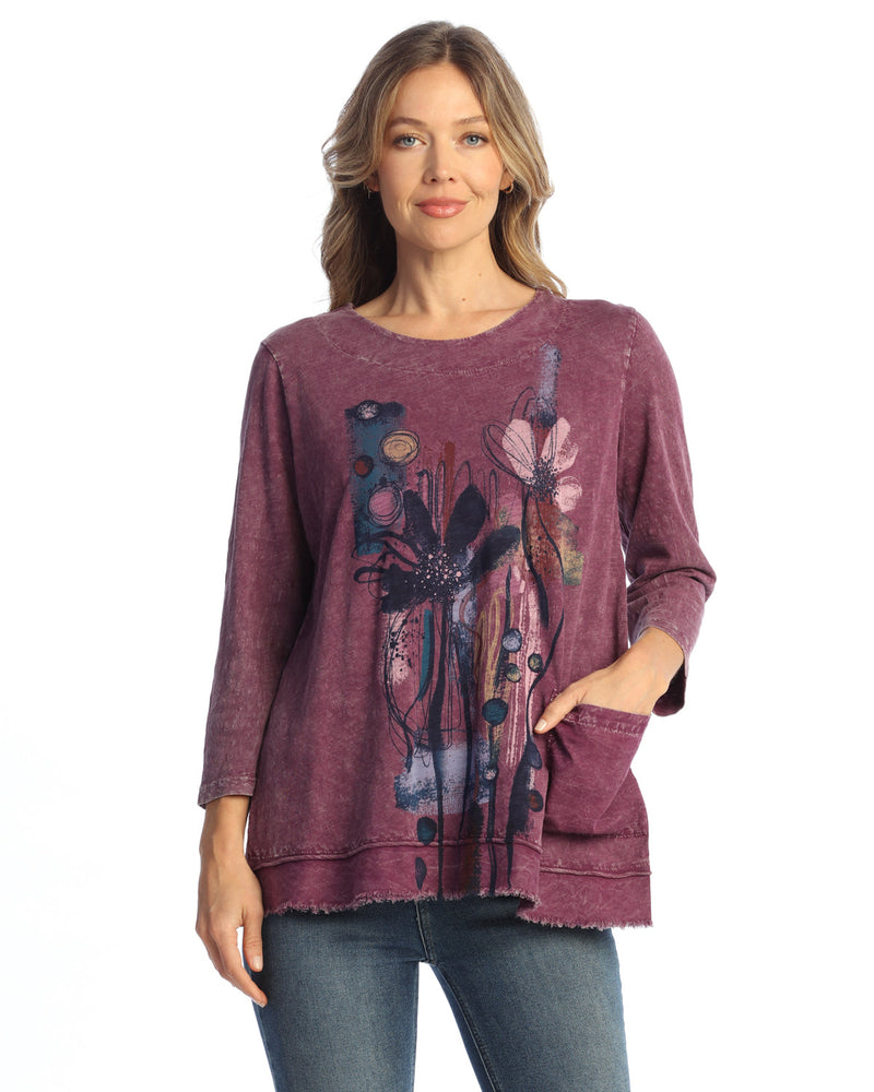 "Lillian" Mineral Washed Double Gauze Boxy Top - M94-2153