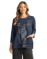 "Antigua" Mineral Washed Double Gauze Boxy Top - M94-2163
