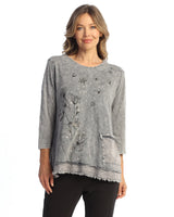 "Wish" Mineral Washed Double Gauze Boxy Top - M94-2166