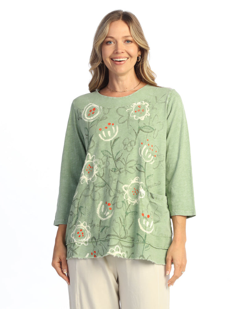 Mineral Washed Double Gauze Boxy Top - M94-