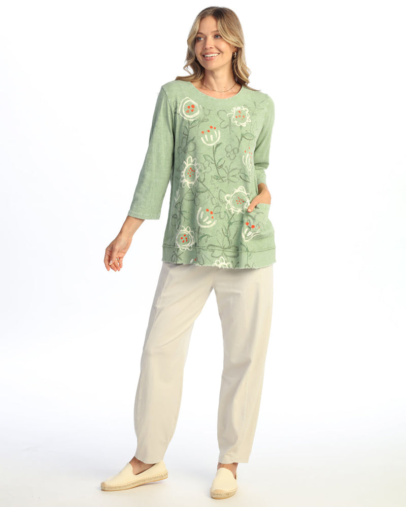 Mineral Washed Double Gauze Boxy Top - M94-