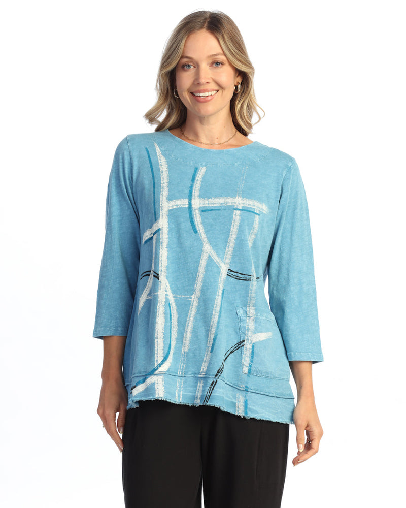 Mineral Washed Double Gauze Boxy Top - M94-