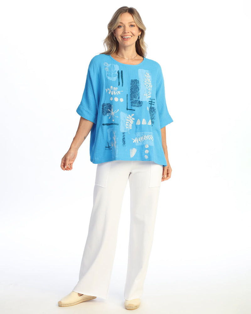 Mineral Washed Double Gauze Boxy Top - M97-