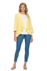 Denim Knit Stretch Ankle Pant w/Back Pockets - FC105