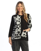 Novelty Brush Split Print Top - NB7