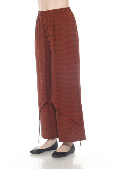 Rust Textured Pull-On Pant - P4099