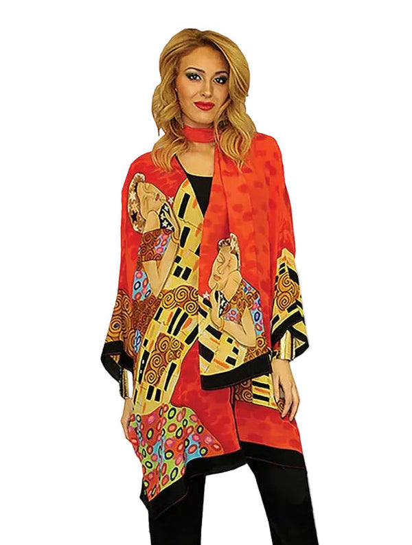 Klimt Inspired Caftan & Scarf - NNRC112-KLMT