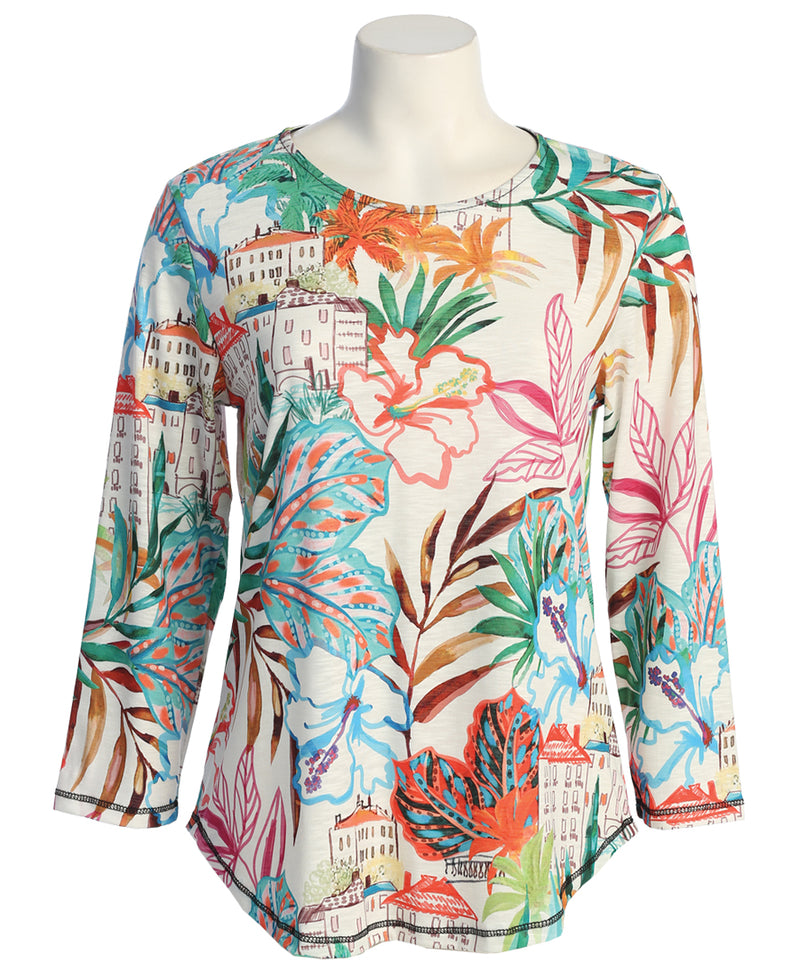 Jess & Jane "Martinique" Sublimation Top With Round Hem - PS3-1892