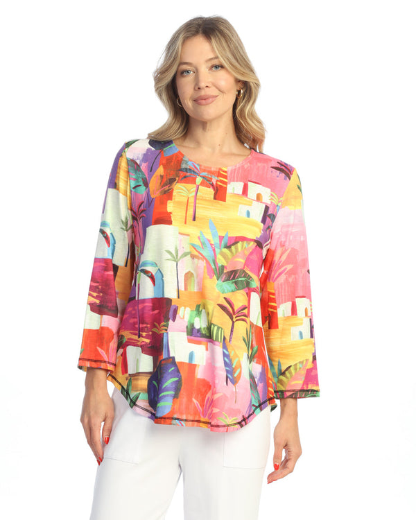 "Cancun" Sublimation Top With Round Hem - PS3-2051