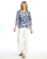 "Isabella" V-Neck Top with Tulip Hem - PS7-2065