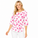 Soft Watercolor Floral Tee  - 74515