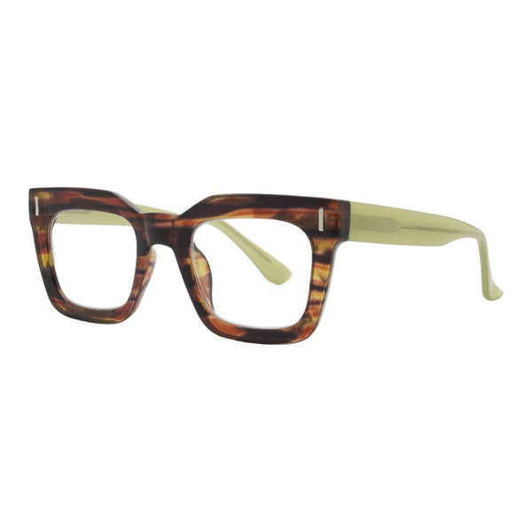 RAZ | Brown Green Stripes | Lime Green