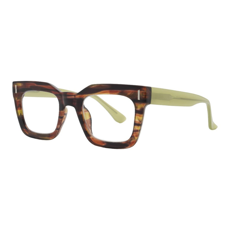 RAZ | Brown Green Stripes | Lime Green