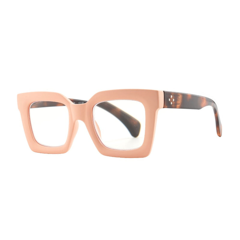 FIONA | Matte Peach | Tortoise Temples | Blue Light