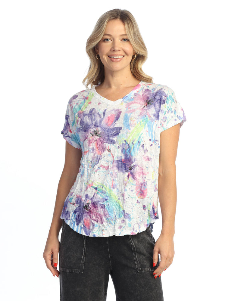 "Sophia" Rayon Burnout Crushed Dolman Sleeve Top - RC7-2083