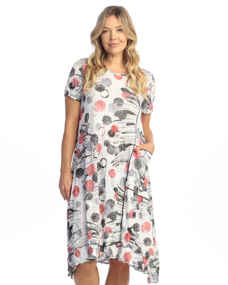 "Maddie" Crushed Short Sleeve Travel Dress - RC9-1670