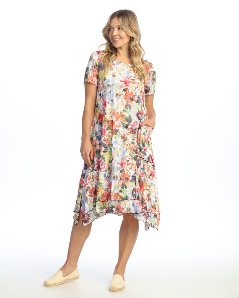 "April" Crushed Short Sleeve Travel Dress - RC9-1680