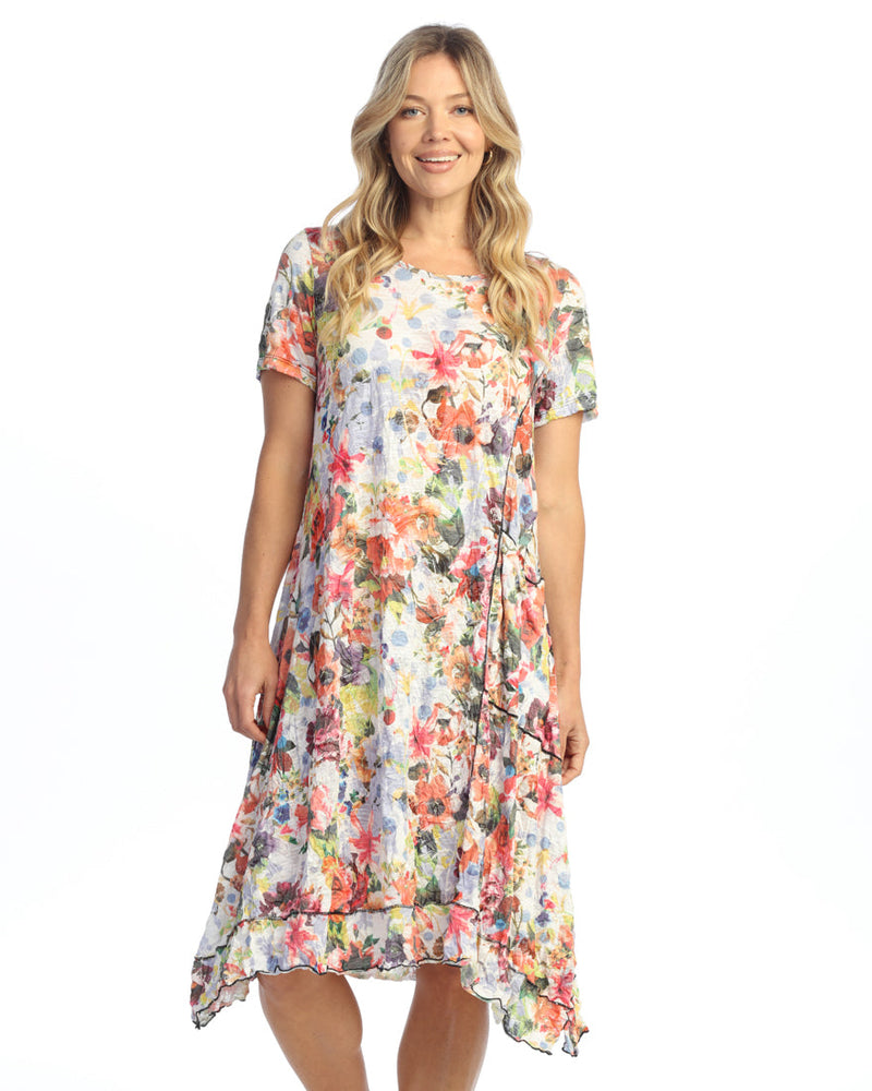 "April" Crushed Short Sleeve Travel Dress - RC9-1680