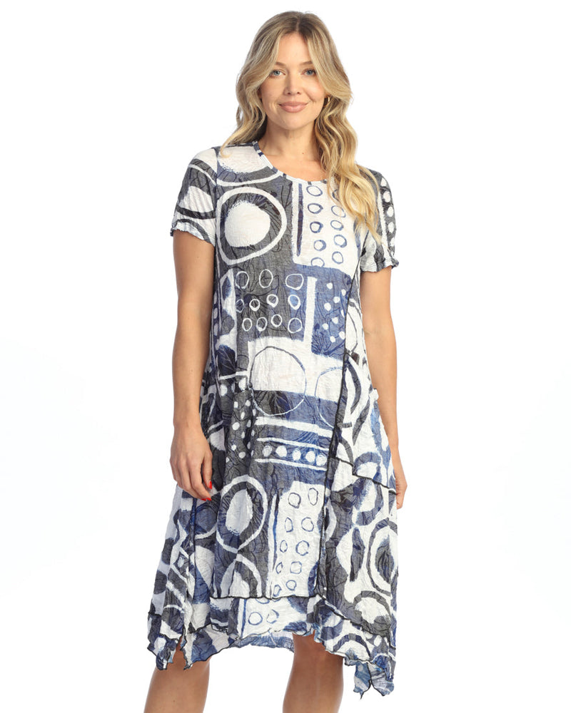 "Dottie" Crushed Short Sleeve Travel Dress - RC9-2066