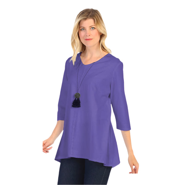 Lightweight V-Neck Tunic Top in Violet - SC-115-VT