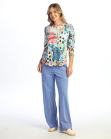 Crushed 3/4 Sleeve Top - SC4