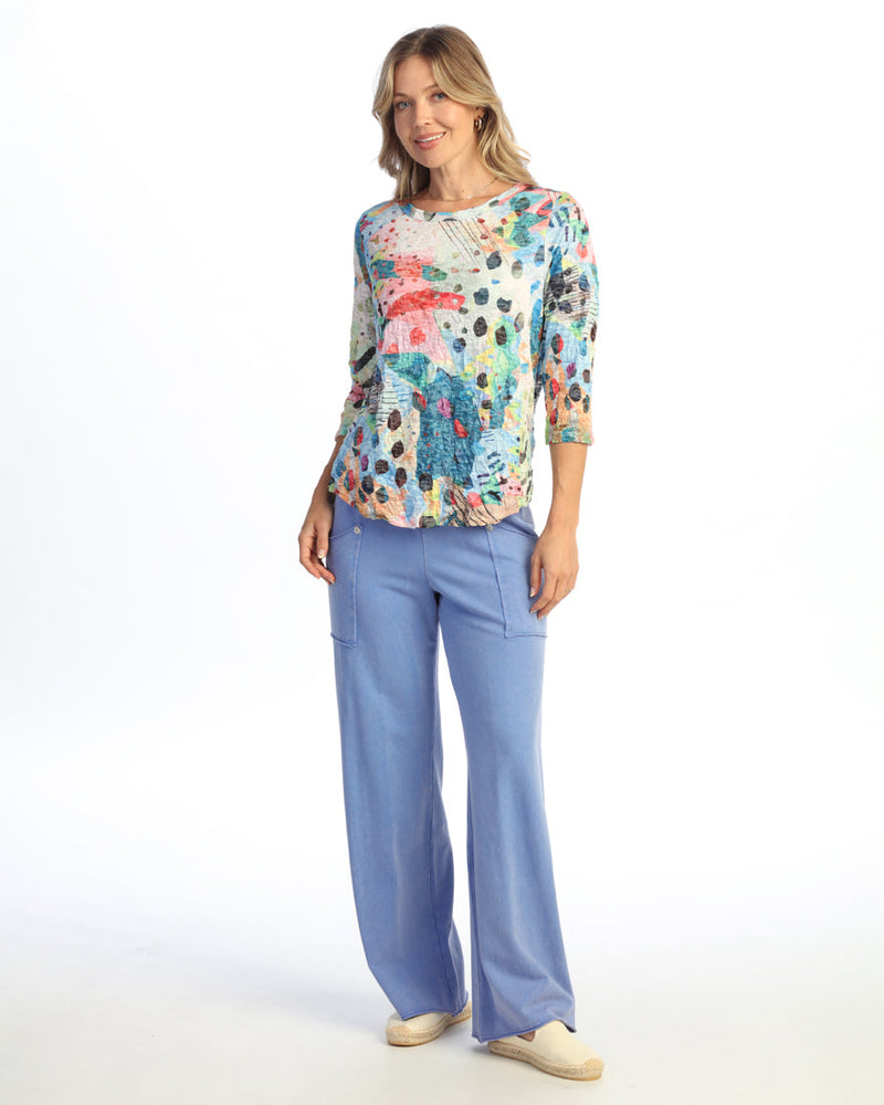 Crushed 3/4 Sleeve Top - SC4