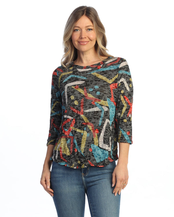 Crushed 3/4 Sleeve Top - SC4