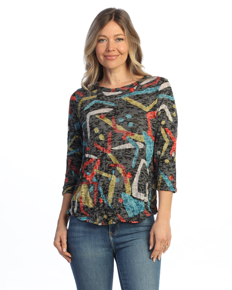 Crushed 3/4 Sleeve Top - SC4