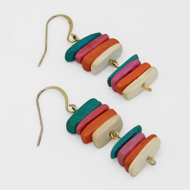 Multi Color Stack Earring