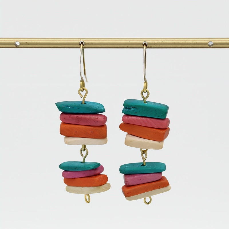 Multi Color Stack Earring