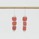 Peach Zuba Cube Earring