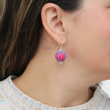 Pink Thread Wrapped Earring