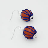 Orange Thread Wrapped Earring