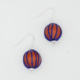 Orange Thread Wrapped Earring