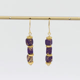 Purple Inspire Bead Earring