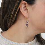 Purple Inspire Bead Earring