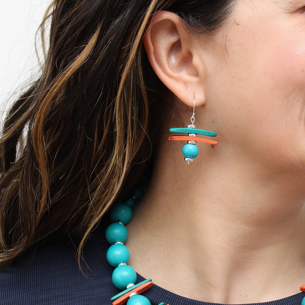 Coral Skylar Coastal Aura Earrings