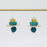 Turquoise and Yellow Radiance Earrings